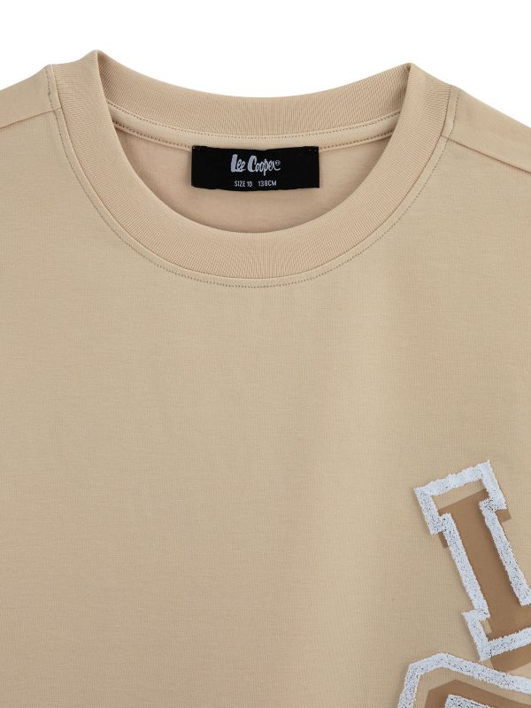 טי שירט קצרה עם הדפס דו צדדי לילדים