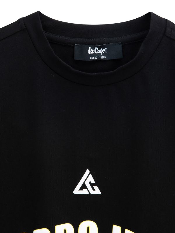 טי שירט קצרה עם הדפס דו צדדי לילדים