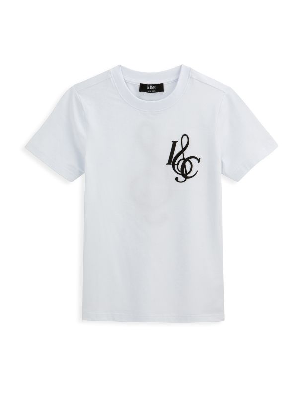 טי שירט קצרה עם הדפס דו צדדי לילדים