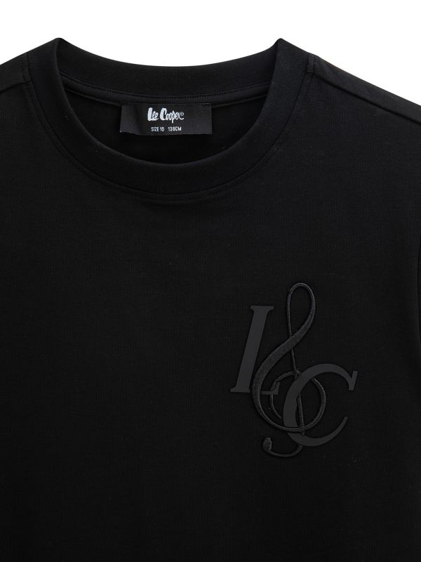 טי שירט קצרה עם הדפס דו צדדי לילדים