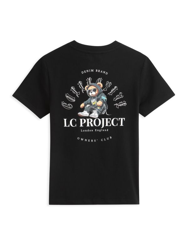 טי שירט קצרה עם הדפס דו צדדי לילדים