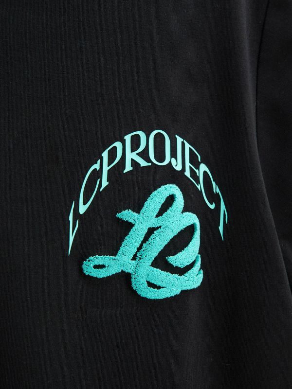 טי שירט קצרה עם הדפס דו צדדי לילדים