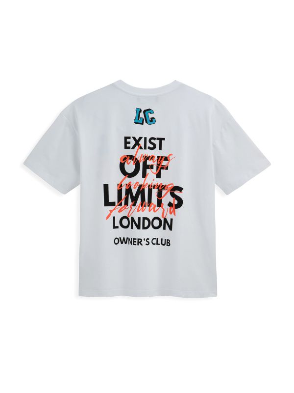 טי שירט קצרה עם הדפס דו צדדי לילדים