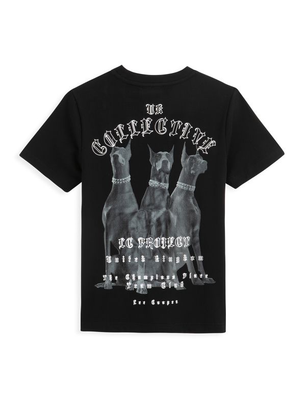 טי שירט קצרה עם הדפס דו צדדי לילדים