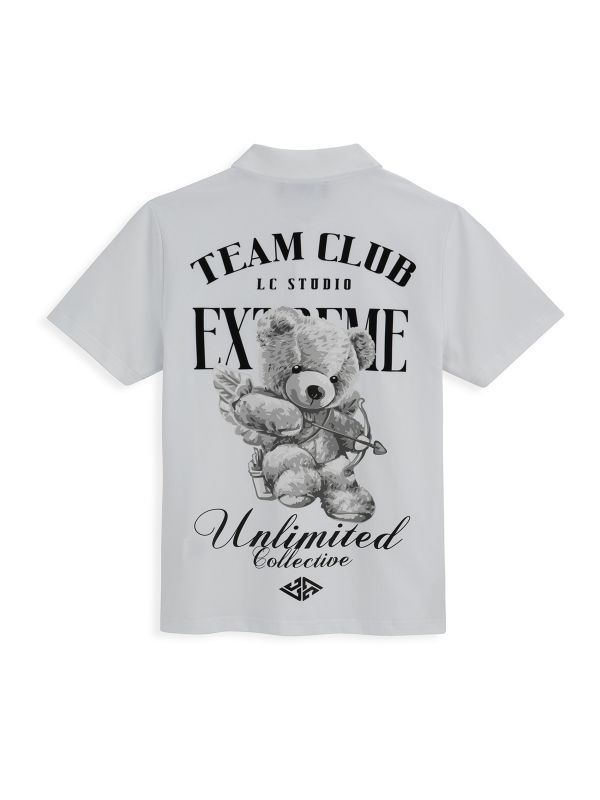 חולצת פולו עם הדפס לילדים