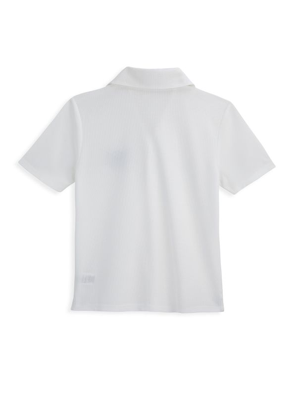 חולצת כפתורים עם לוגו גרפי לבנים