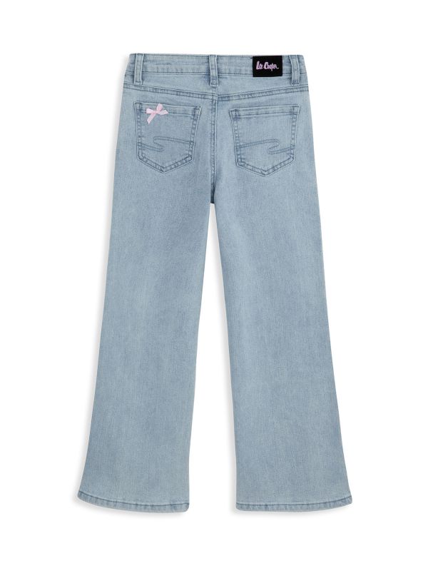 מכנסי ג’ינס מעוטרים בפפיונים