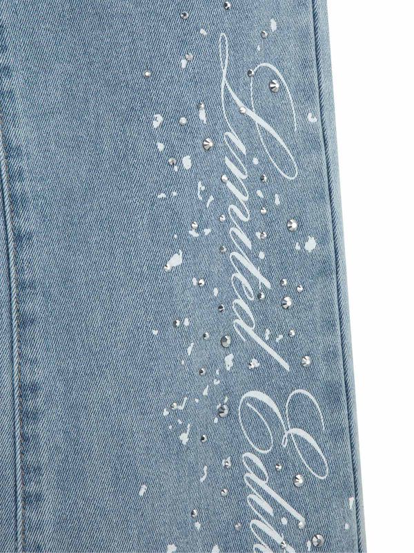 מכנסי ג’ינס עם סיומת מקופלת לילדות