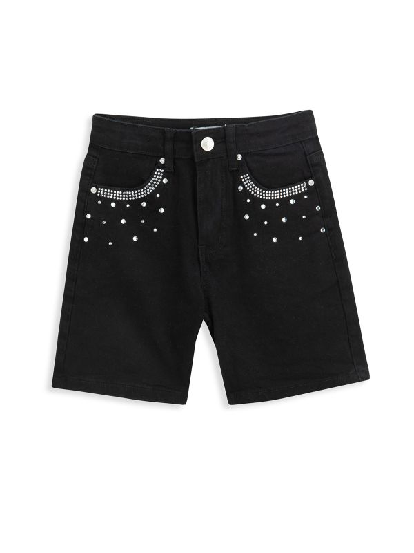 מכנסיים קצרים משובצים אבנים