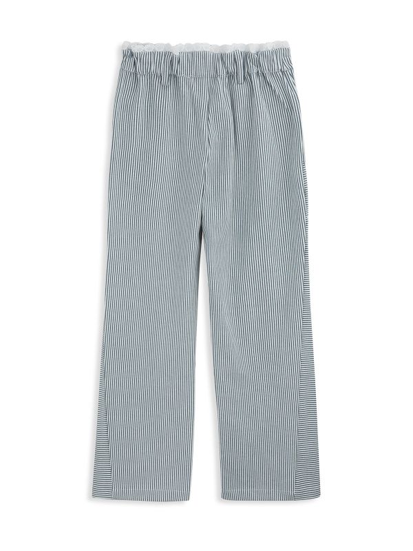 מכנסיים מחויטים בדוגמת פסים לילדות