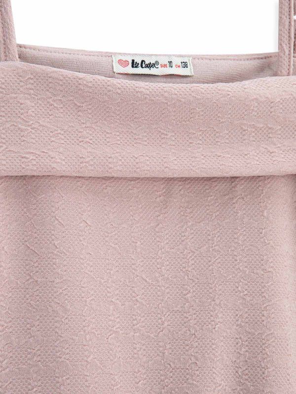 חולצה ארוכה עם כתפיים חשופות לילדות