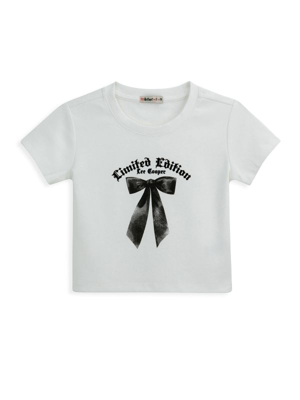 טישירט בהדפס פפיון לילדות