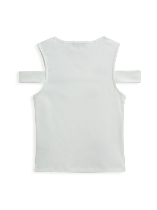 גופיה בהדפס נשיקות עם פתחים בכתפיים