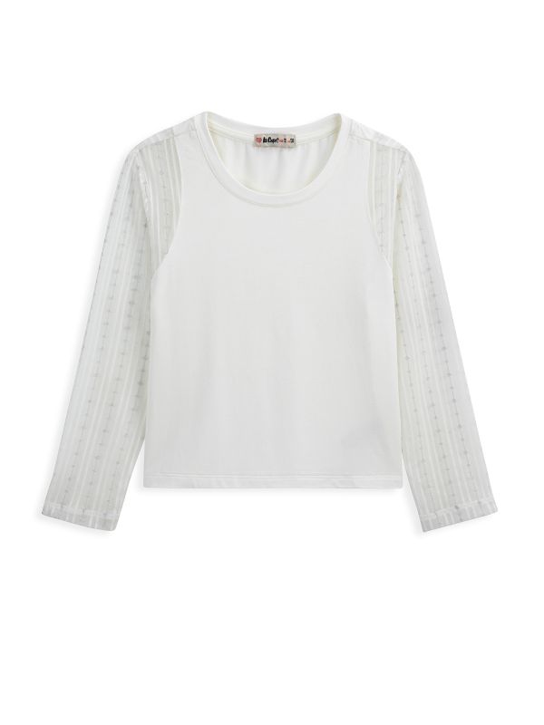 חולצה חגיגית עם שרוולי תחרה