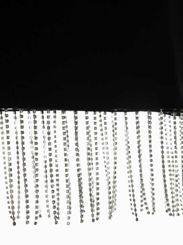 טי-שרט קרופ עם פרנזים מנצנצים