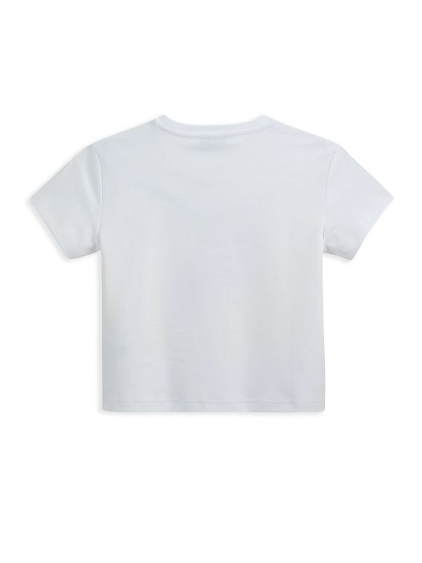 טישירט בהדפס פרחוני לילדות