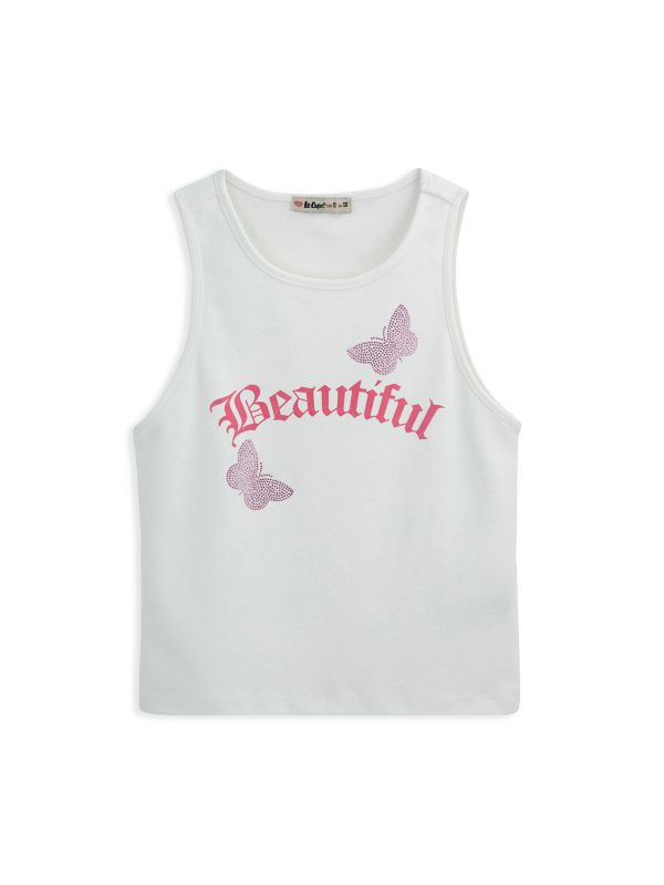 גופיה בהדפס פרפר לילדות