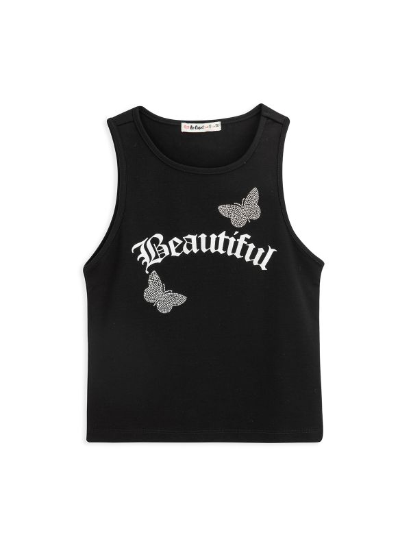 גופיה בהדפס פרפר לילדות