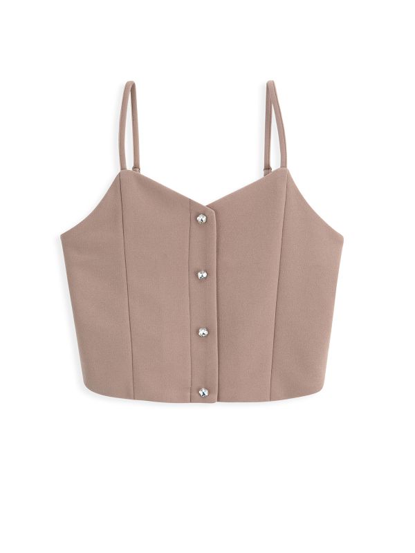 גופיה עם כפתורים מטאליים לילדות