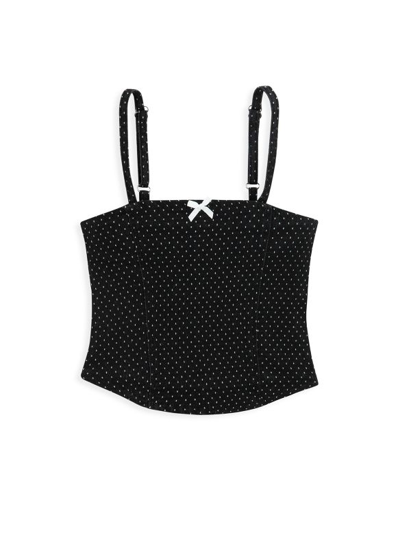 גופיה בהדפס מנוקד לילדות