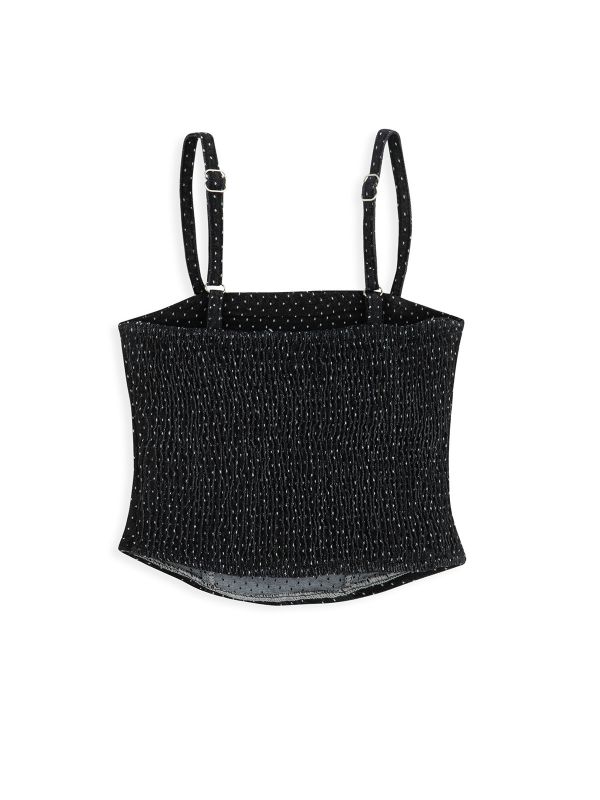 גופיה בהדפס מנוקד לילדות