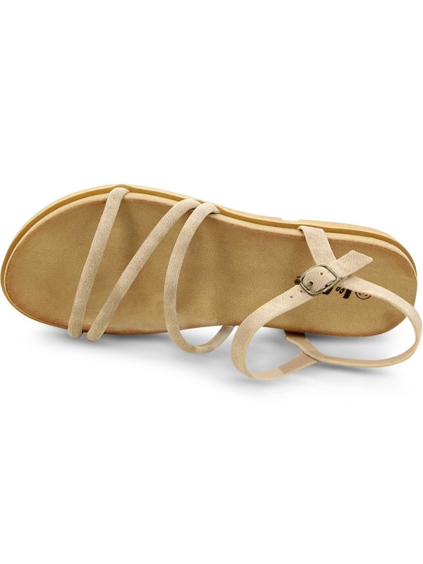 סנדלים שטוחים עם רצועות אלסטיות