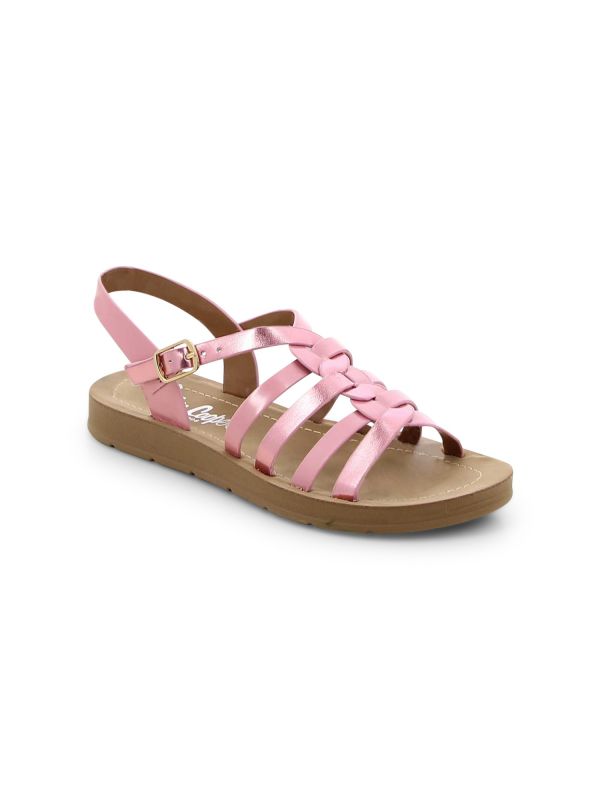 סנדלי נוחות לבנות במראה משולב