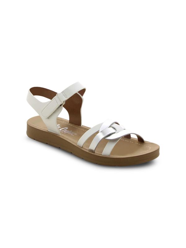 סנדלי פסים אופנתיים לבנות